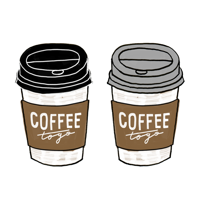 テイクアウト用のコーヒー