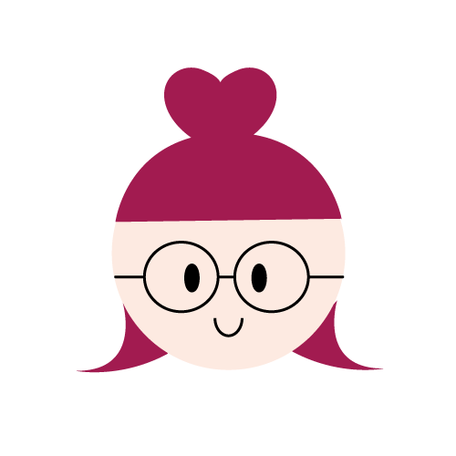 メガネをかけた女の子のイラスト