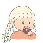 ドーナツを食べる女の子